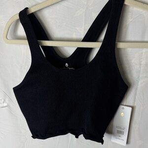 Spiritual Gangster Black Ribbed Tank